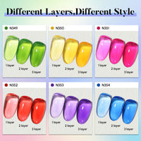 Nicedeco Hema Free Jelly Gel Nail Polish 6 Colors Set 45