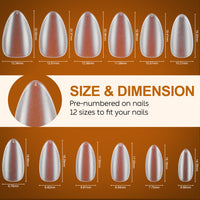Nicedeco Short Almond Nail Tips Soft Gel Tips 216pcs 008