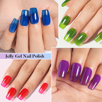 Nicedeco Hema Free Jelly Gel Nail Polish 6 Colors Set 45
