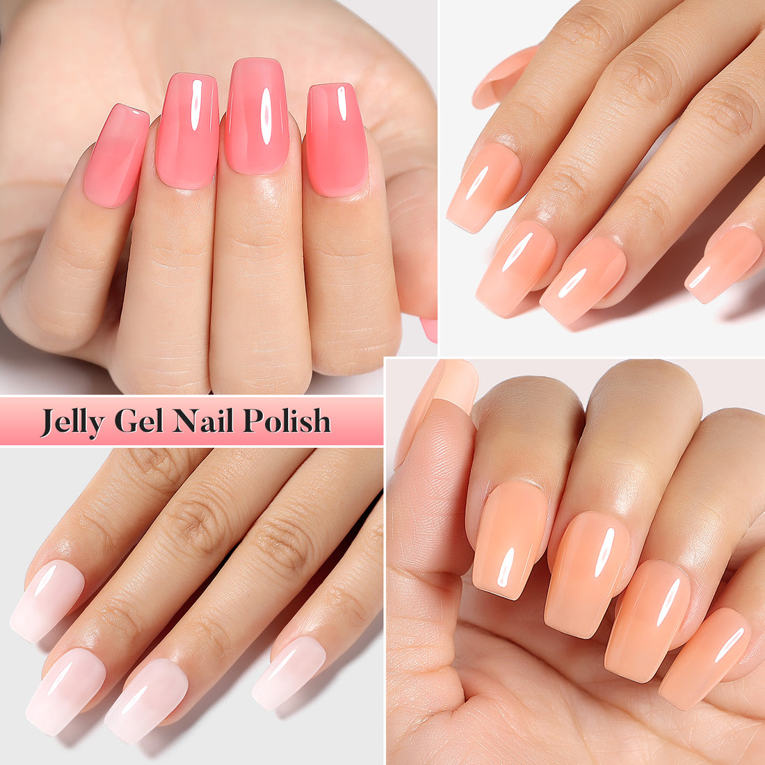 Nicedeco Hema Free Jelly Gel Nail Polish 6 Colors Set 46