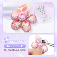 Nicedeco Nail Stand Display, DIY Magnetic Nail Holder for Nail Tips, Acrylic Nail Practice Holders Nail Painting Stand with 96Pcs Reusable Adhesive Putty for False Nail Tip Manicure Tool