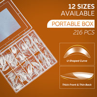 Nicedeco Almond Fake Nails Pre-shape 216pcs 007