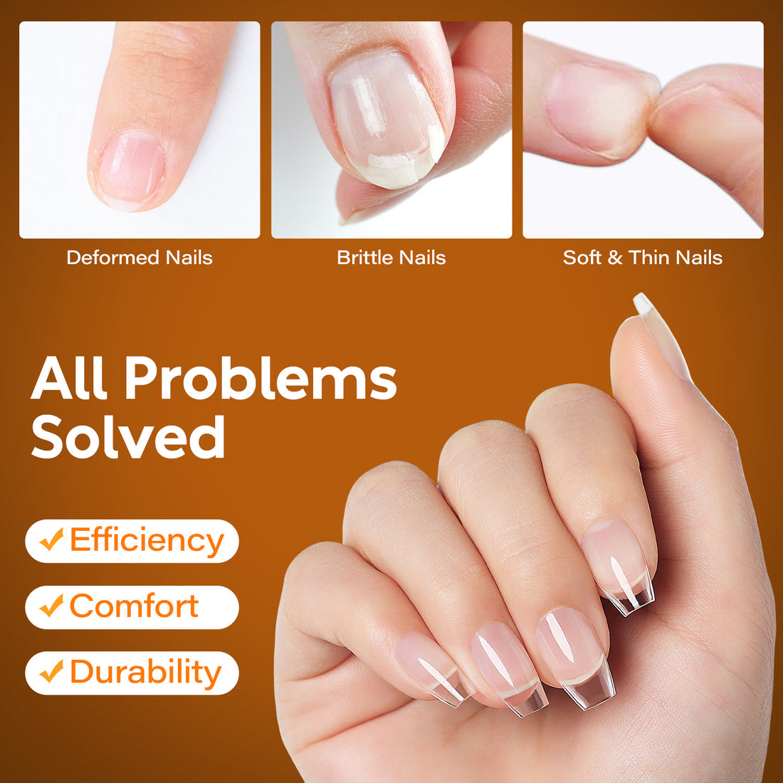 Nicedeco Coffin Nails Tips 216pcs 010