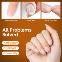Nicedeco Short Almond Nail Tips Soft Gel Tips 216pcs 008