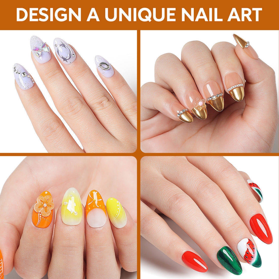 Nicedeco Short Almond Nail Tips Soft Gel Tips 216pcs 008