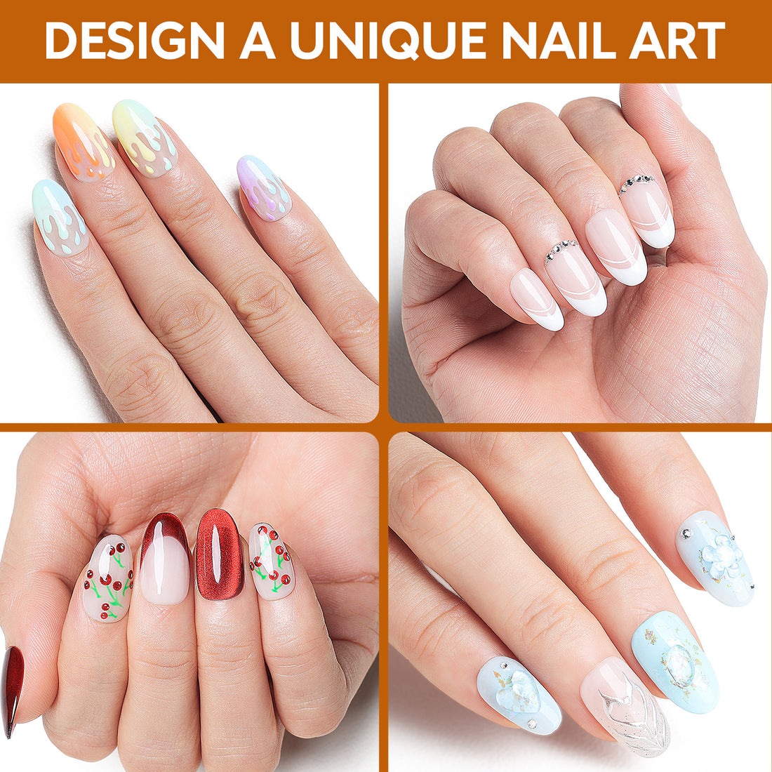 Nicedeco Almond Fake Nails Pre-shape 216pcs 007