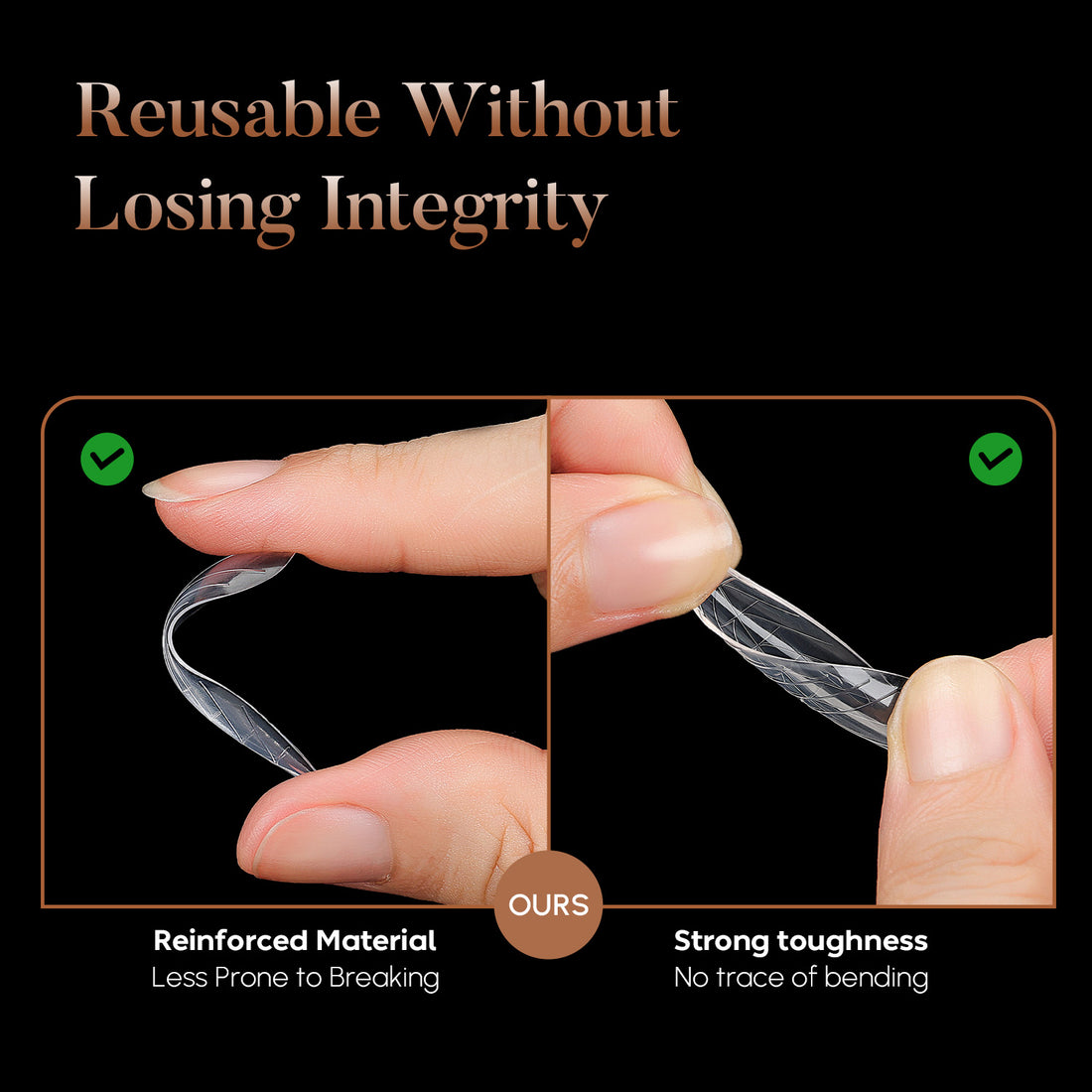 Nicedeco Poly Extension Gel Dual Nail Forms, 120pcs Nail Molds for Builder Extension, 5 Style 12 Size Dual Forms for Gel Nail Tips Nail Art Design Salon DIY Kit 1