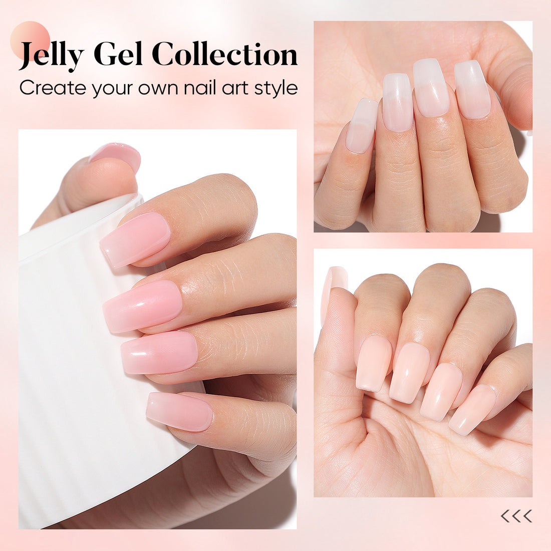 Nicedeco 2-Step Gel Nail Polish, High Gloss Long Lasting Soak Off LED U V Gel Polish Nail Art Kit for Women Girl 6 Pcs 5ml Kit 47