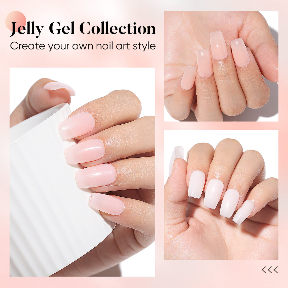 Nicedeco 2-Step Gel Nail Polish, Hema Free, Cruelty Free, High Gloss Long Lasting Soak Off LED U V Gel Polish 6 Pcs 5ml Kit 48