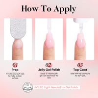 Nicedeco 2-Step Gel Nail Polish, 15ml UV/LED Soak-Off Gel Polish Nail Art Manicure Pedicure, Salon & Home Use - Long Lasting & Easy to Apply - TSG011