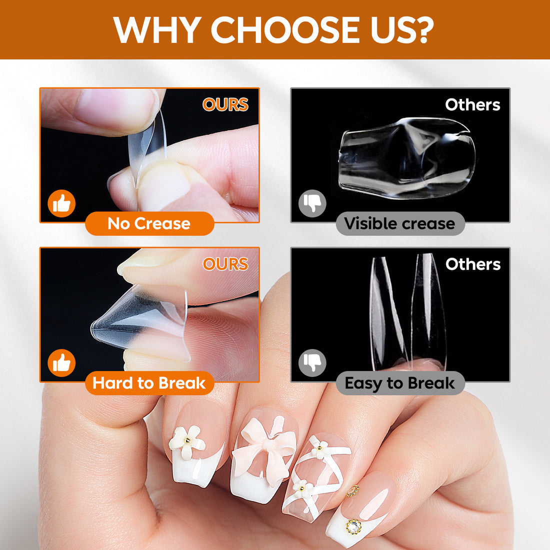 Nicedeco Coffin Nails Tips 216pcs 010