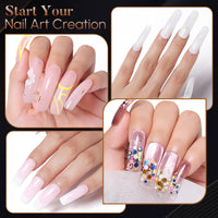 Nicedeco Poly Extension Gel Dual Nail Forms, 120pcs Nail Molds for Builder Extension, 5 Style 12 Size Dual Forms for Gel Nail Tips Nail Art Design Salon DIY Kit 2