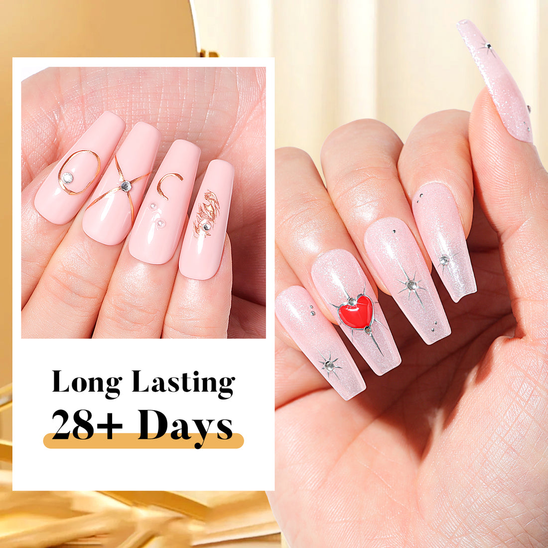 Nicedeco Gel Nail Polish Nail 12 Colors, Hema Free, Cruelty Free, Vegan, Nude Pink Orange Brown Fall U V Gel Manicure Kit 7