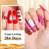 Nicedeco Gel Nail Polish Nail 12 Colors, Hema Free, Cruelty Free, Vegan, Nude Pink Red White U V Gel Manicure Kit 9