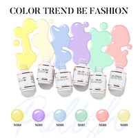 6-1 NiceDeco 6 Colors HEMA-Free Gel Nail Polish Set - 8ml Each, Soak Off Under UV/LED Lamp, Non-Toxic, Long Lasting Professional Nail Art Kit for Home or Salon Use