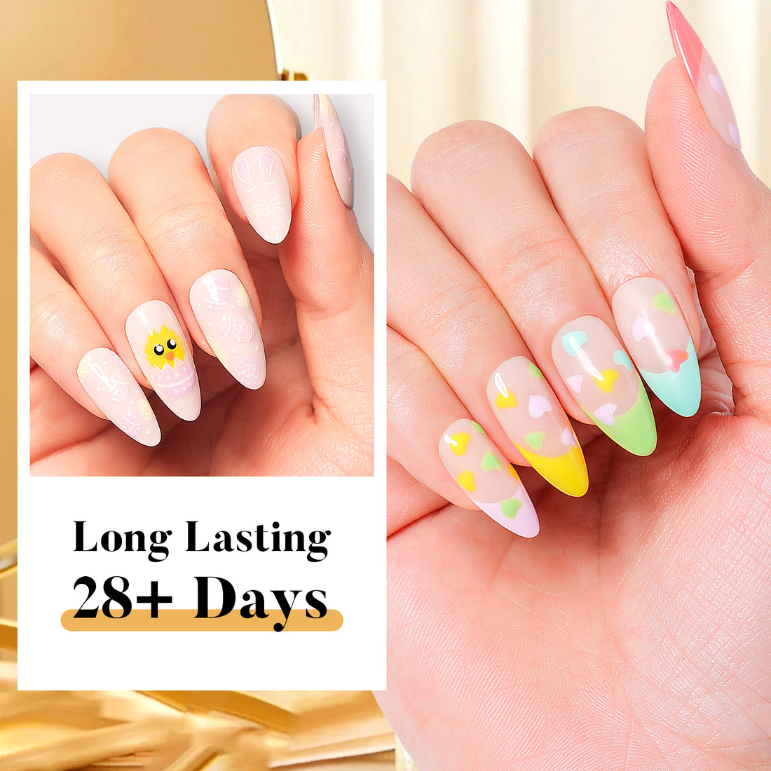 Nicedeco Gel Nail Polish Nail 12 Colors, Hema Free, Cruelty Free, Vegan, Pastel Pink Yellow U V Gel Manicure DIY Home for Women Girls Kit 10