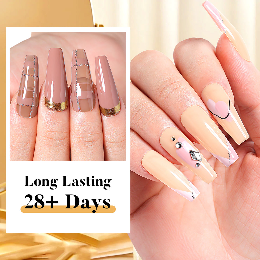 Nicedeco Gel Nail Polish Nail 12 Colors, Hema Free, Cruelty Free, Vegan, Nude Pink U V Gel Manicure Kit DIY Home for Women Girls Kit 4