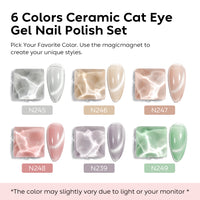 6-32 NiceDeco HEMA-Free Cat Eye Gel Polish Set (8ml*6)