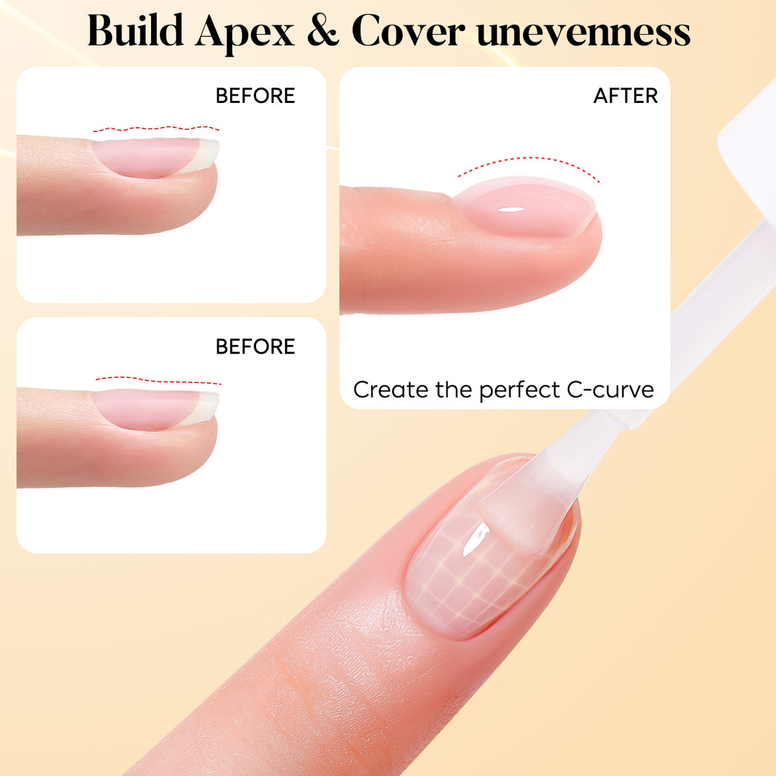 Nicedeco Rubber Base Gel Polish for Nails, Hema Free, Cruelty Free, Vegan, 12 Pcs Rubber Gel Nail Strengthener Nude Pink Nail Polish Kit 2