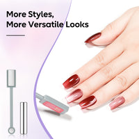 Nicedeco Fine Magnetic Cat Eye Gel Nail Polish Set, 6 Colors 5ML Holographic UV LED Glitter Blue Purple Red Brown Soak off Nail Polish with Magnet Nail Art DIY Salon For Women Kit 6-74