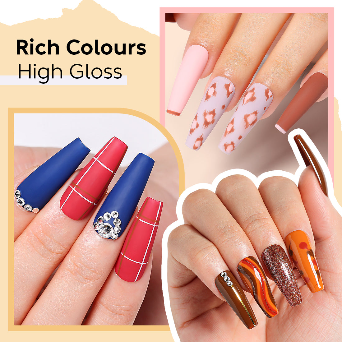 Nicedeco Gel Nail Polish Nail 12 Colors, Hema Free, Cruelty Free, Vegan, Fall Winter U V Gel Manicure Kit DIY Home for Women Girls Kit 5