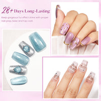 Nicedeco Fur Effect Cat Eye Gel Nail Polish Set, 12 Colors 5ML Holographic UV LED Glitter Soak off Nail Polish with Magnet Nail Art DIY Salon For Women Kit 12-19