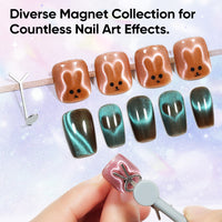 Nicedeco 6 Colors Magnetic Cat Eye Gel Nail Polish Set with Magnet – HEMA Free, Cruelty Free & Vegan, High Gloss Long-Lasting Soak-Off Nail Art Manicure Kit for LED/UV Lamp (5ml Each)