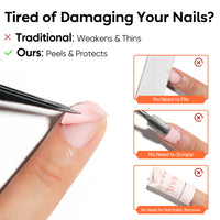 Nicedeco Hema-Free Peel Off Gel Base Coat - Easy Removal, No Soaking or Filing Required