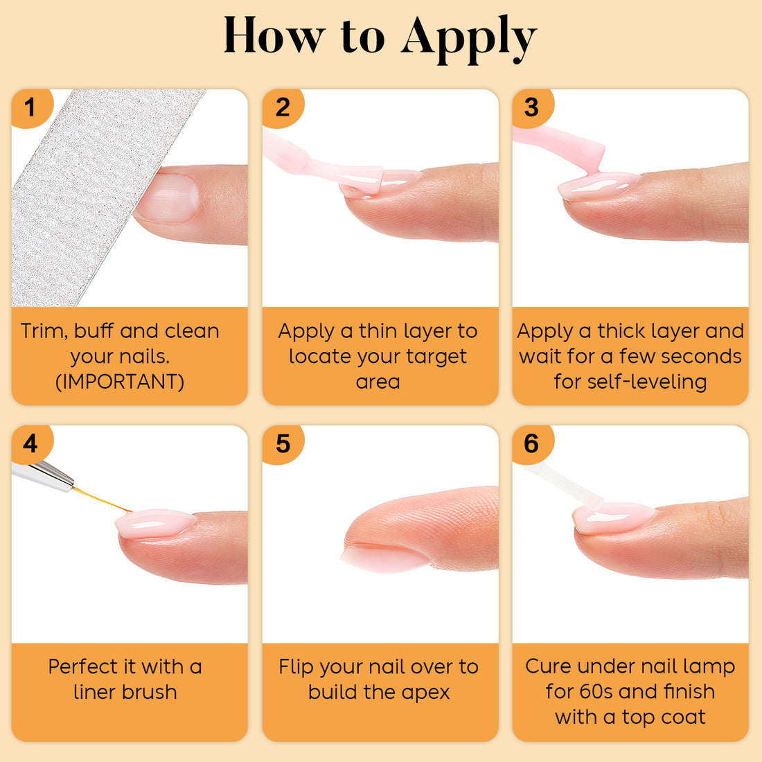 Nicedeco Rubber Base Gel Polish for Nails, Hema Free, Cruelty Free, Vegan, 12 Pcs Rubber Gel Nail Strengthener Nude Pink Nail Polish Kit 3