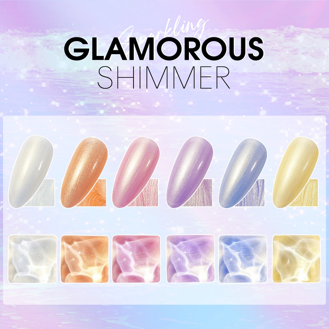 6-39 NiceDeco HEMA-free Pearl Gel Polish Set (8ml*6)