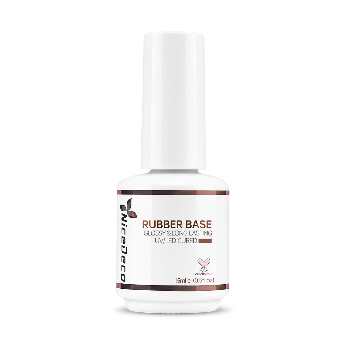 Nicedeco Hema Free Clear Rubber Base Gel Polish for Nails U V Cruelty Free Vegan Color Base Gel Nail Polish 15ML