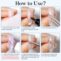 Nicedeco No Wipe Rhinestone Glue for Nails 30ml