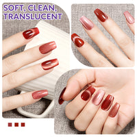 Nicedeco Fine Magnetic Cat Eye Gel Nail Polish Set, 6 Colors 5ML Holographic UV LED Glitter Red Brown Magenta Soak off Nail Polish with Magnet Nail Art DIY Salon For Women Kit 6-70