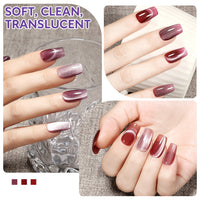Nicedeco Fine Magnetic Cat Eye Gel Nail Polish Set, 6 Colors 5ML Holographic UV LED Glitter Purple Soak off Nail Polish with Magnet Nail Art DIY Salon For Women Kit 6-69