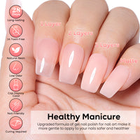 Nicedeco 2-Step Gel Nail Polish, 15ml UV/LED Soak-Off Gel Polish Nail Art Manicure Pedicure, Salon & Home Use - Long Lasting & Easy to Apply - TSG007