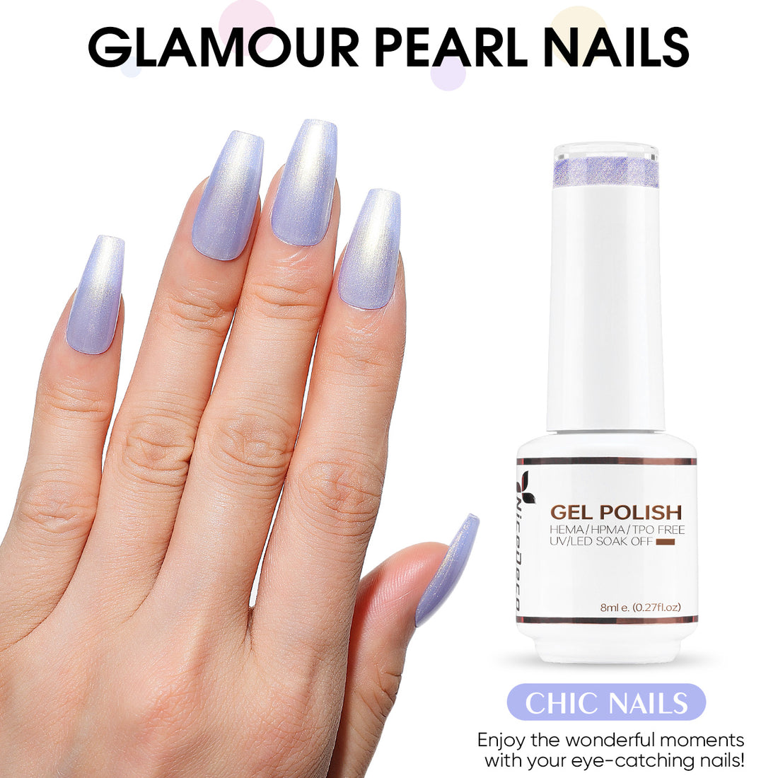 6-40 NiceDeco HEMA-free Pearl Gel Polish Set (8ml*6)