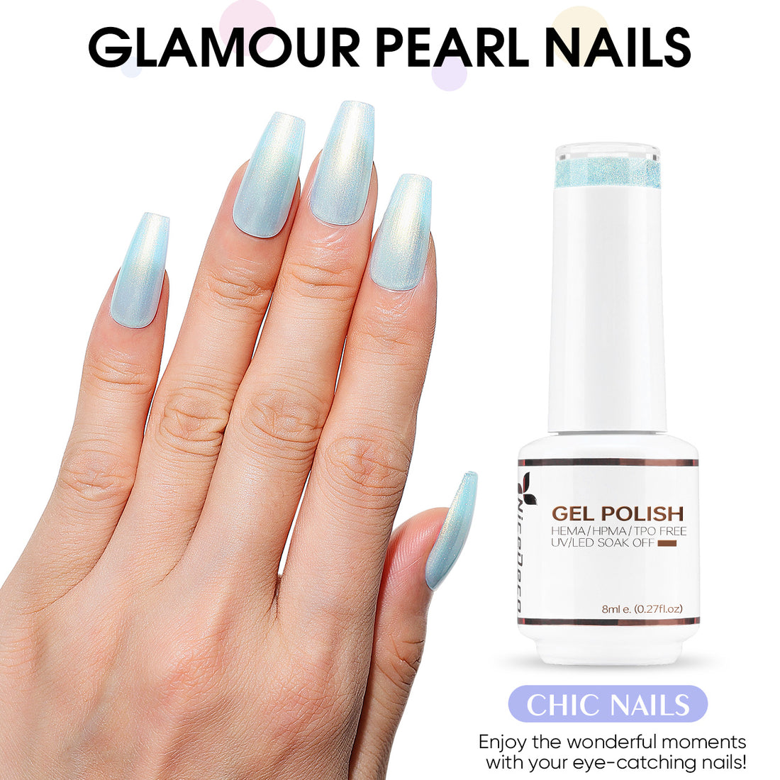 6-40 NiceDeco HEMA-free Pearl Gel Polish Set (8ml*6)