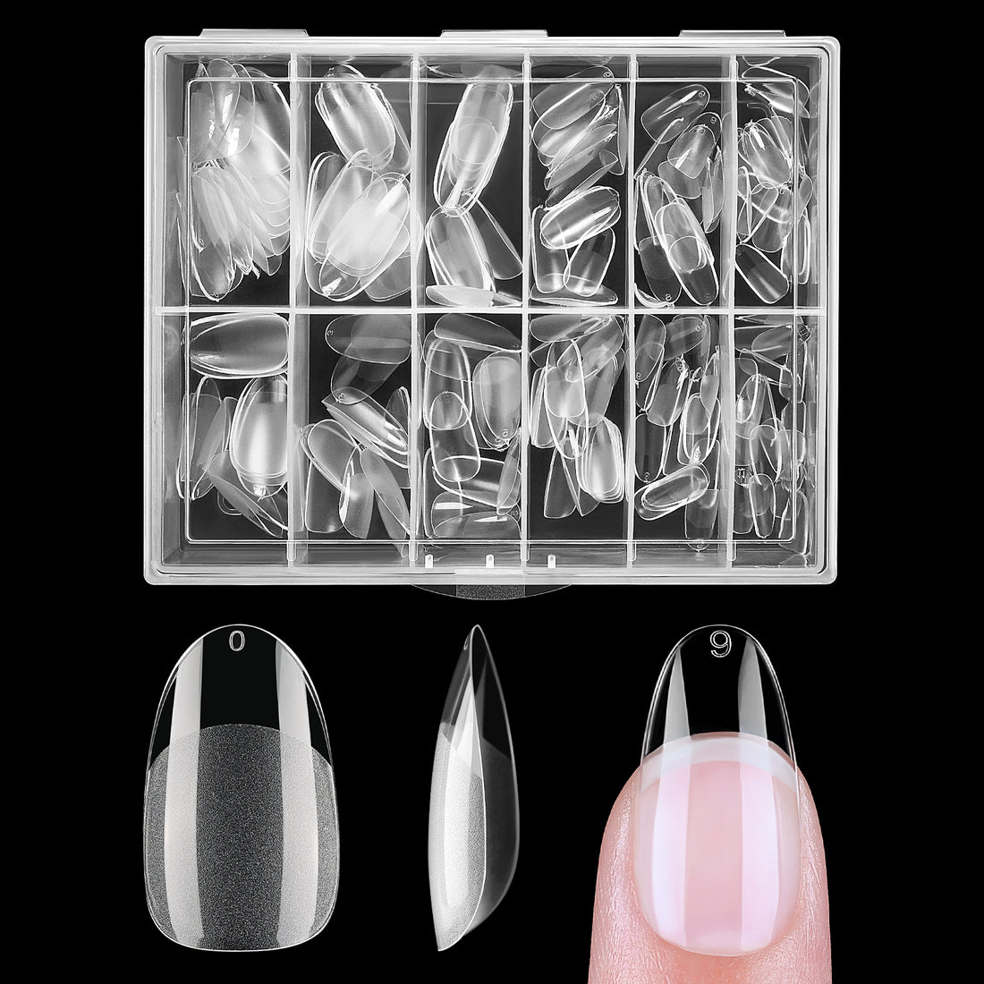 Nicedeco Almond Fake Nails Pre-shape 216pcs 007