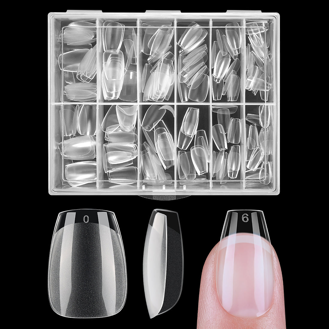 Nicedeco Coffin Nails Tips 216pcs 010