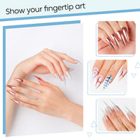 Nicedeco Chrome Nail Powder for Gel Nails, Cruelty Free, Vegan, 6 Jars Metallic Mirror Effect Pigment Nail Glitter Manicure for Nail Art Design Gifts