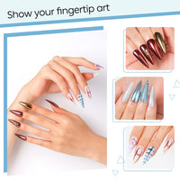 Nicedeco Chrome Nail Powder for Gel Nails, Cruelty Free, Vegan, 12 Jars Pearl Metallic Mirror Effect Pigment Mermaid Glitter Manicure for Nail Art Design Gifts