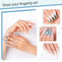 Nicedeco Chrome Nail Powder voor gelnagels, dierproefvrij, veganistisch, 8 potjes Metallic Mirror Effect Aurora Pigment Parelmoer Zeemeermin Glitter Manicure voor Nail Art Design Cadeaus