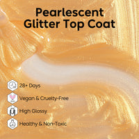 Nicedeco Gel Nail Polish Pearlescent Glitter Gel Top Coat 014