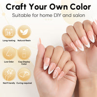 Nicedeco Gel Polish Nail Art Liner Gel, Hema Free, Cruelty Free, Vegan, White Nail Design with Thin Brush for French Manicure