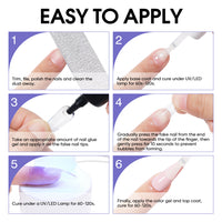 Nicedeco Hema Free Nail Glue Gel for Acrylic Nails Fake Nail Tips 15ML, Cruelty Free, Vegan, Long-Lasting, Led Lamp Required