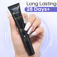 Nicedeco Hema Free Nail Glue Gel for Acrylic Nails Fake Nail Tips 15ML, Cruelty Free, Vegan, Long-Lasting, Led Lamp Required