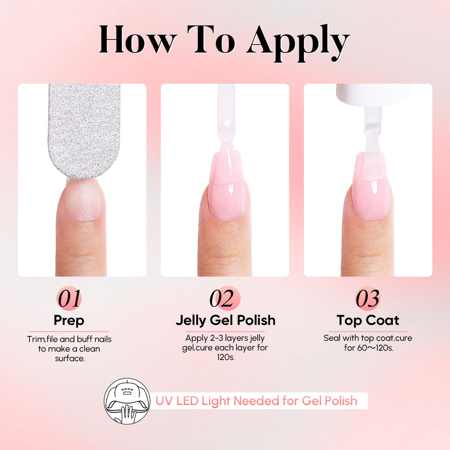 Nicedeco 2-Step Gel Nail Polish, 15ml UV/LED Soak-Off Gel Polish Nail Art Manicure Pedicure, Salon & Home Use - Long Lasting & Easy to Apply - TSG012