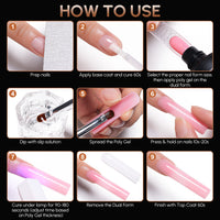 Nicedeco Poly Extension Gel Dual Nail Forms, 120pcs Nail Molds for Builder Extension, 5 Style 12 Size Dual Forms for Gel Nail Tips Nail Art Design Salon DIY Kit 1