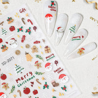 Nicedeco 15 Sheets Christmas Nail Art Stickers 005