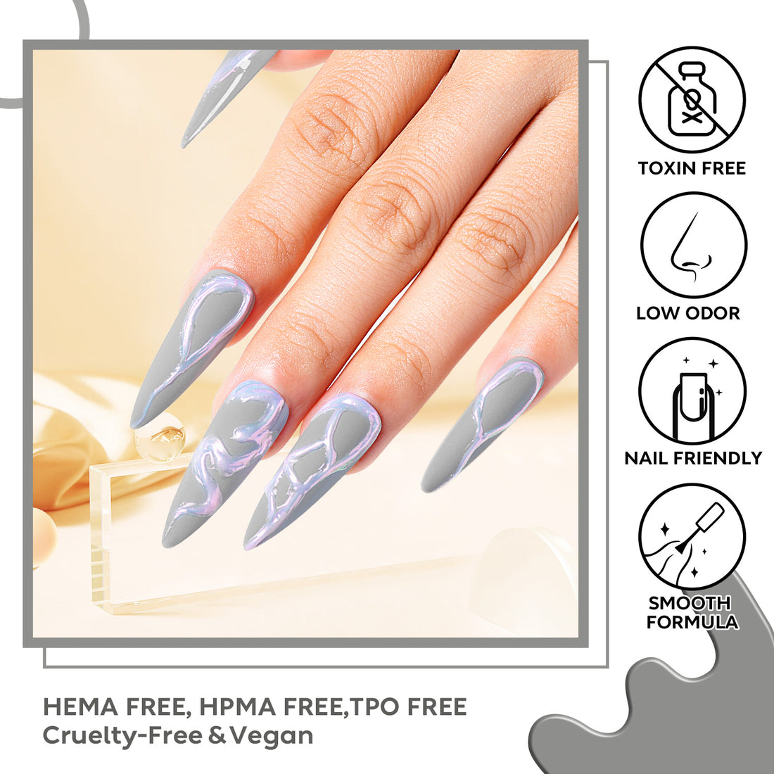 N001 NiceDeco Smalto semipermanente senza HEMA (15ml)